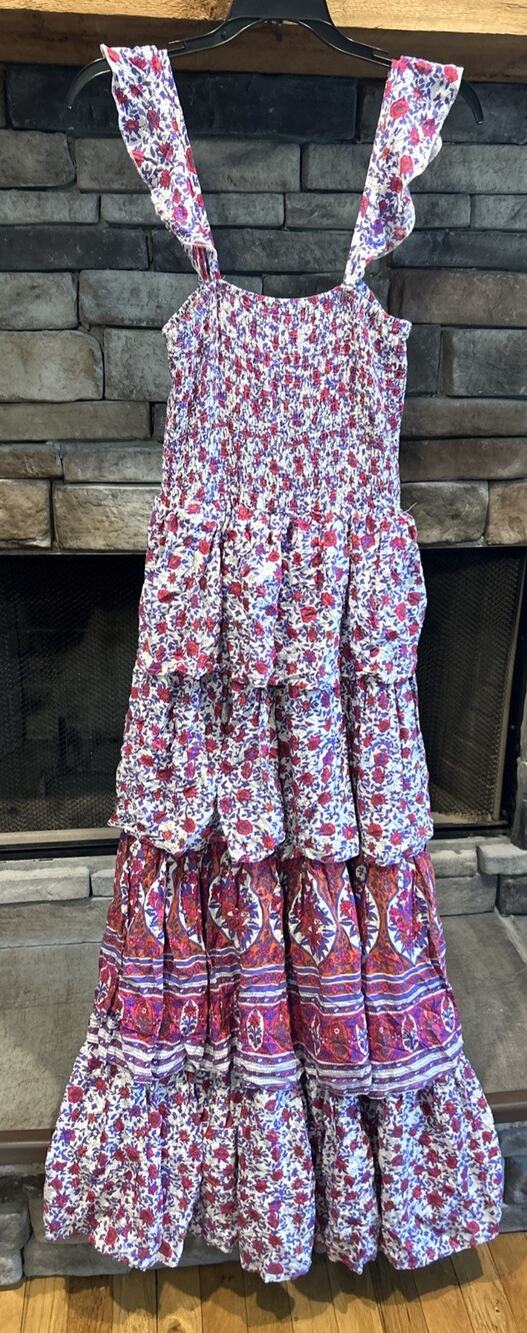 Anthropologie ABEL THE LABEL Sweet Romance Tiered Maxi Dress Size M NWT *C2